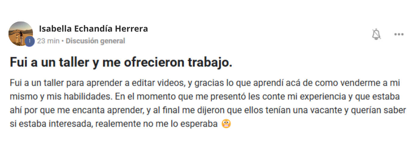 Testimonio de Isabella Echandía Herrera: le ofrecieron trabajo